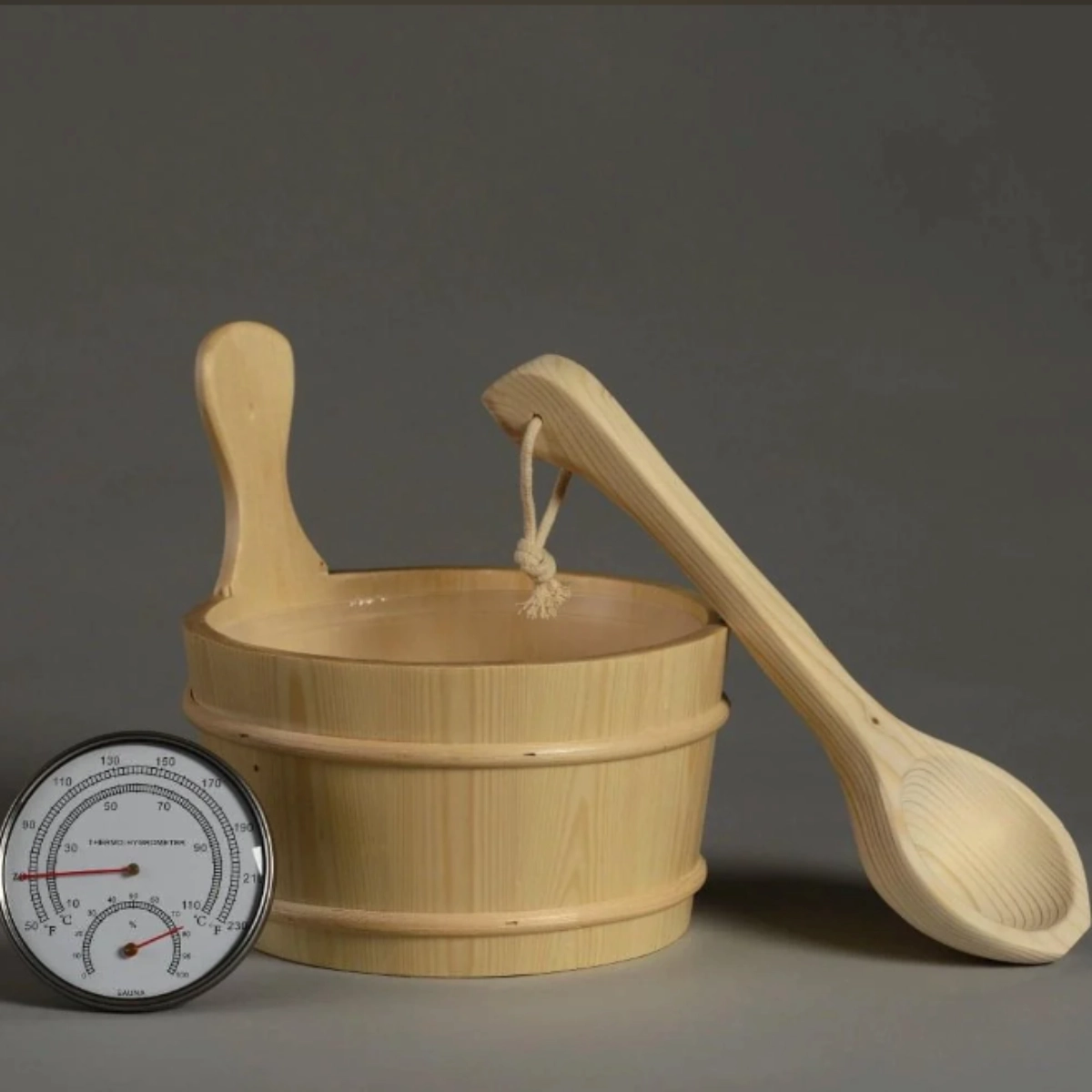 Almost Heaven Bucket, Ladle and Thermo-Hygrometer Kit