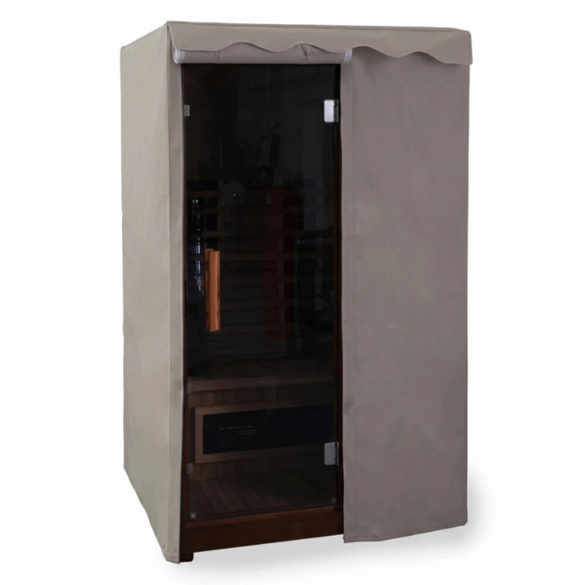 Finnmark FD5 Sauna Cover fitted over an infrared sauna