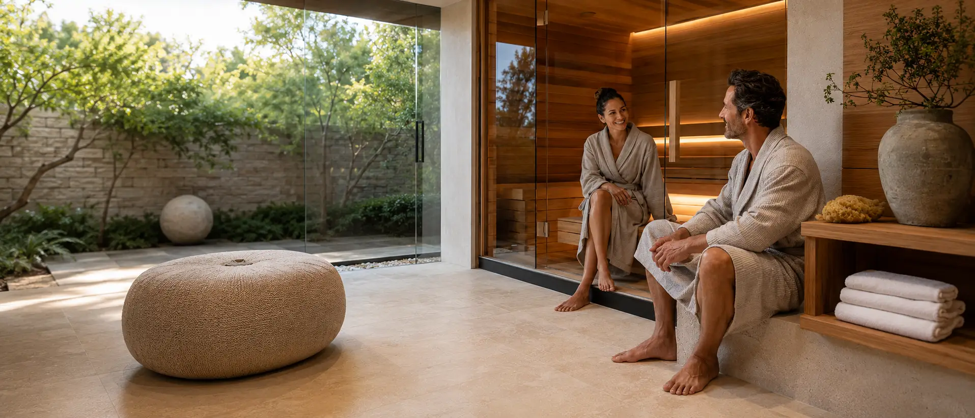 Luxury home spa and sauna experience