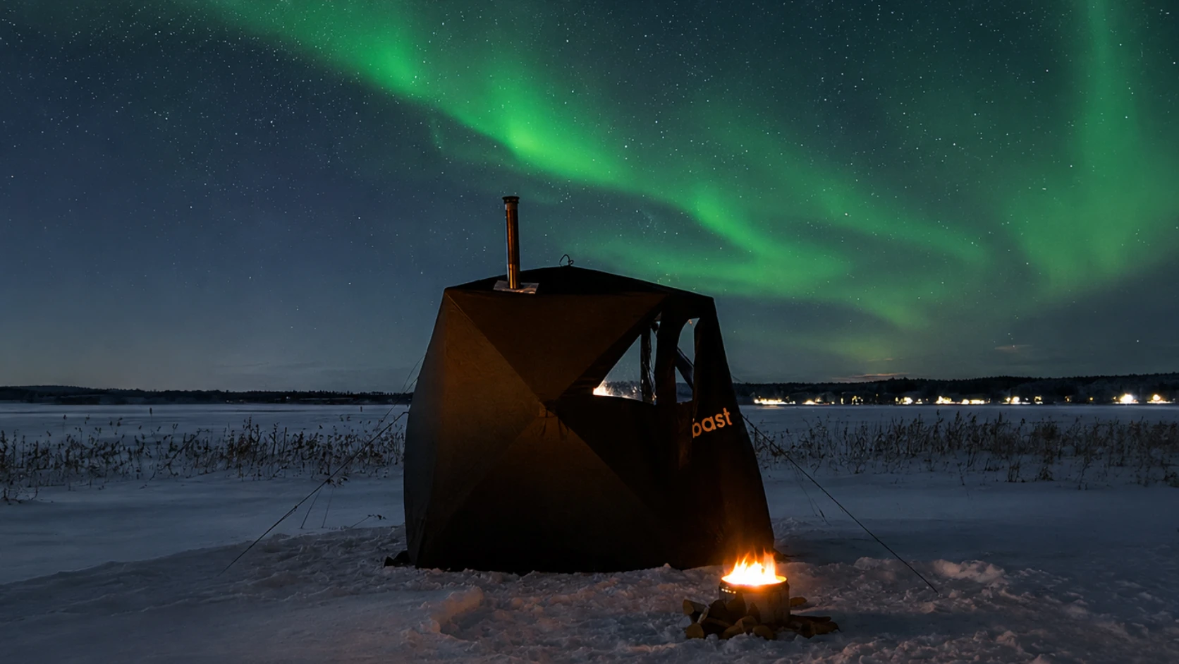 Bast portable sauna tent outdoors