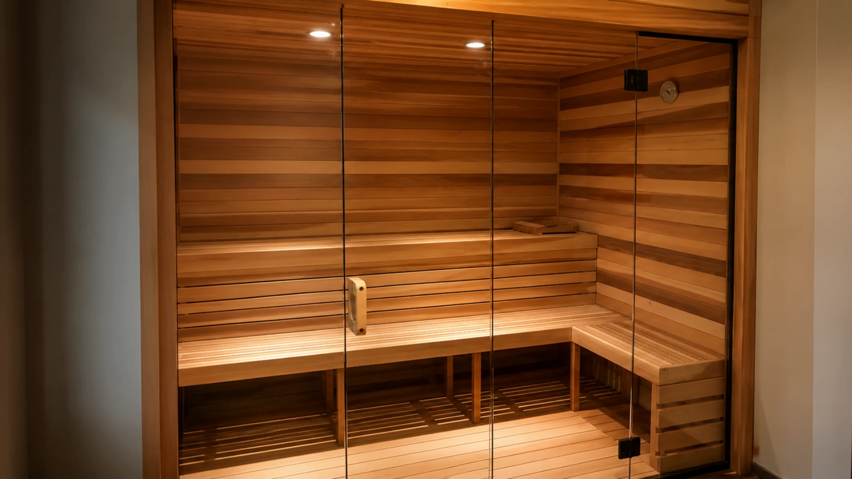 Cedarbrook indoor cedar sauna