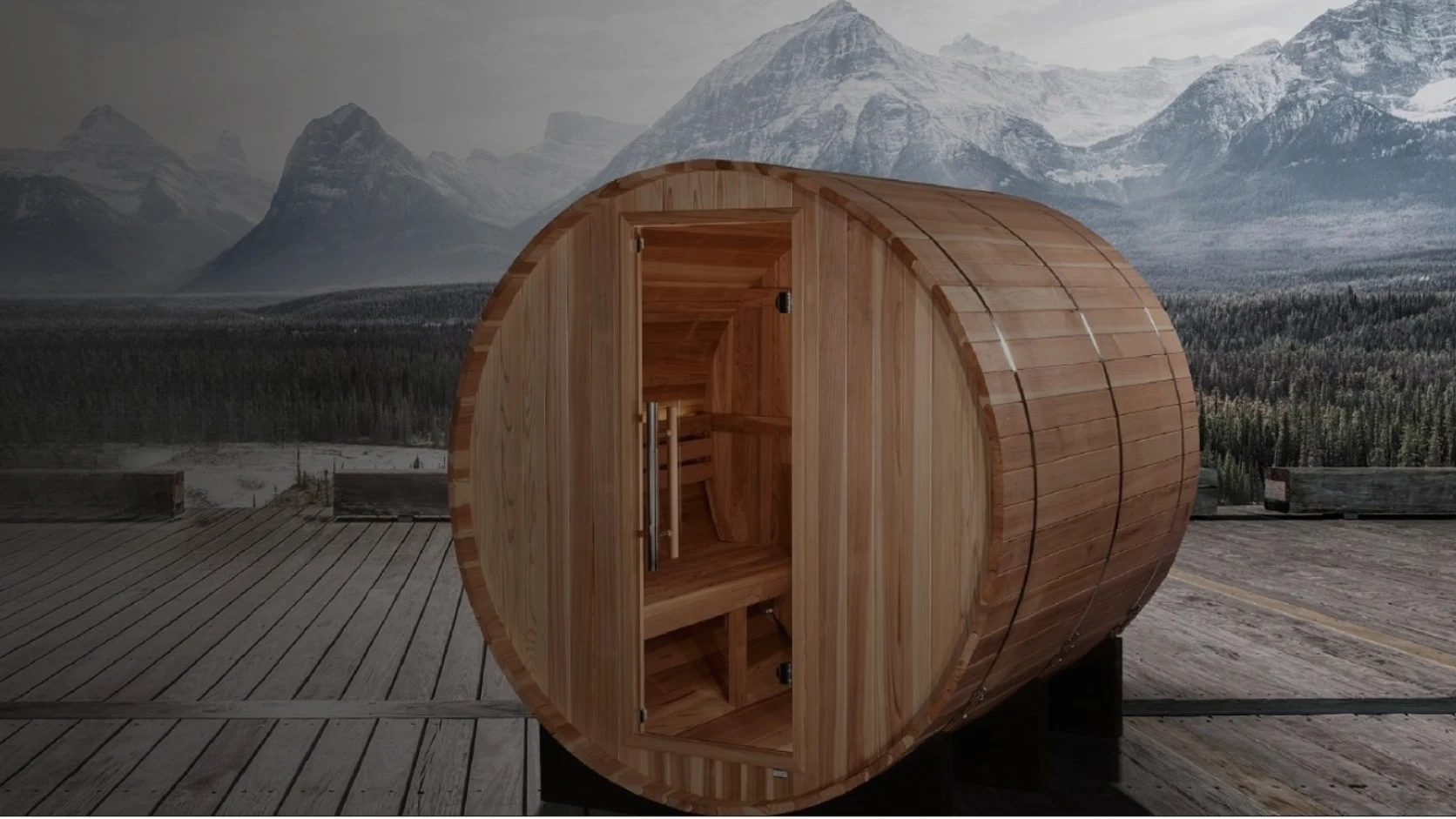 Dynamic Saunas outdoor barrel sauna
