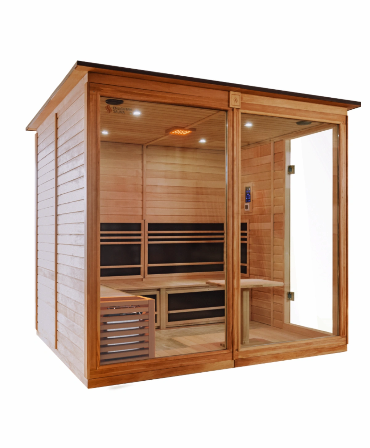 Enlighten Emerald Duet Family Room hybrid sauna
