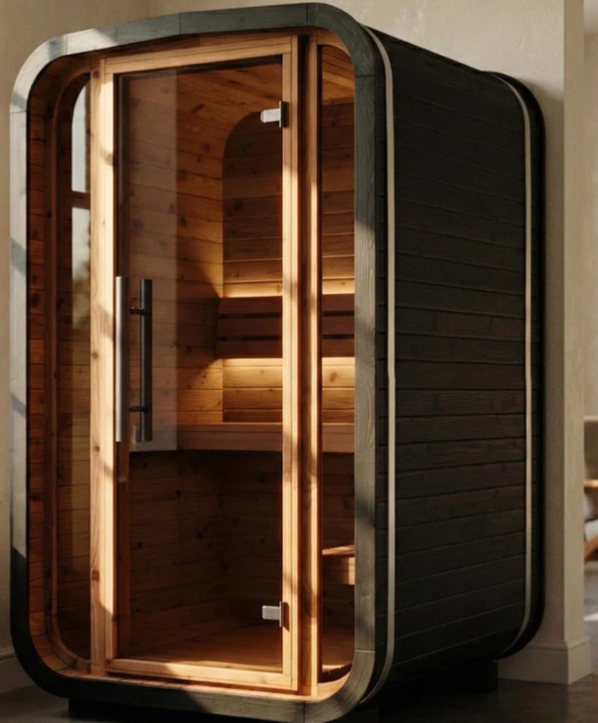 Finnmark Indoor Cube Sauna 2 Person in Black