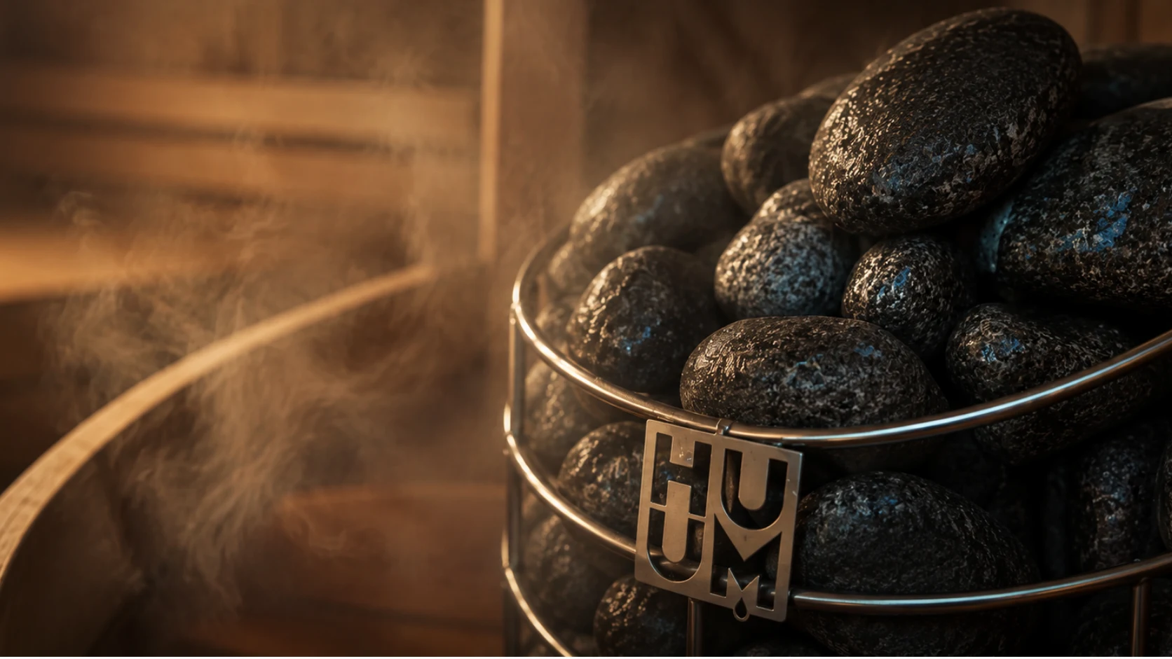 HUUM sauna heater with stones