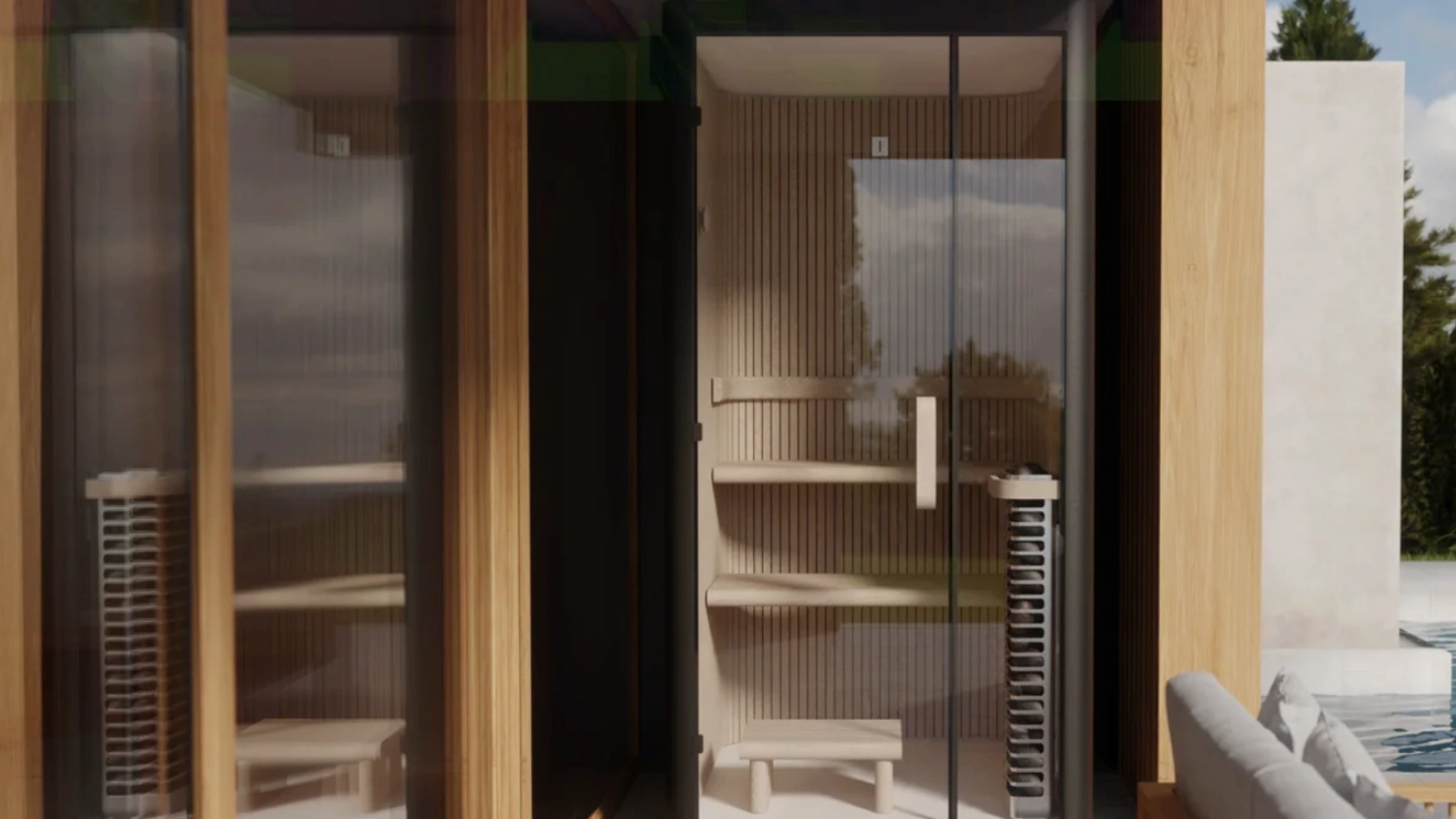 Haven modern two person sauna