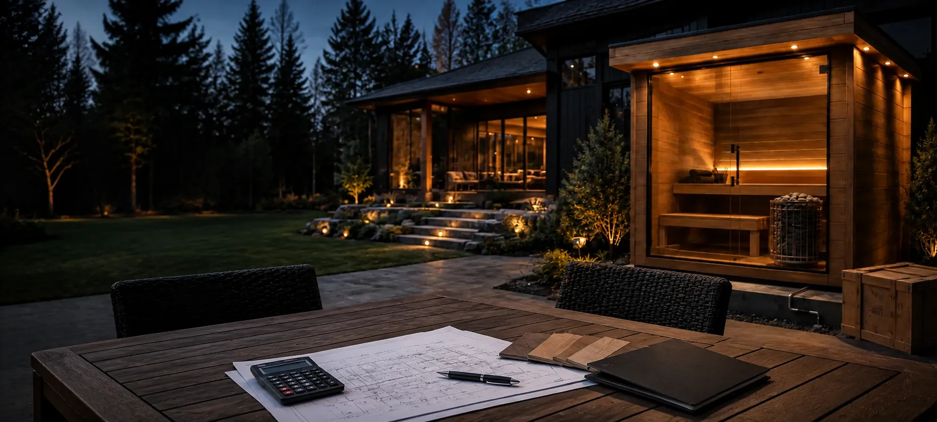 Modern home sauna installation planning