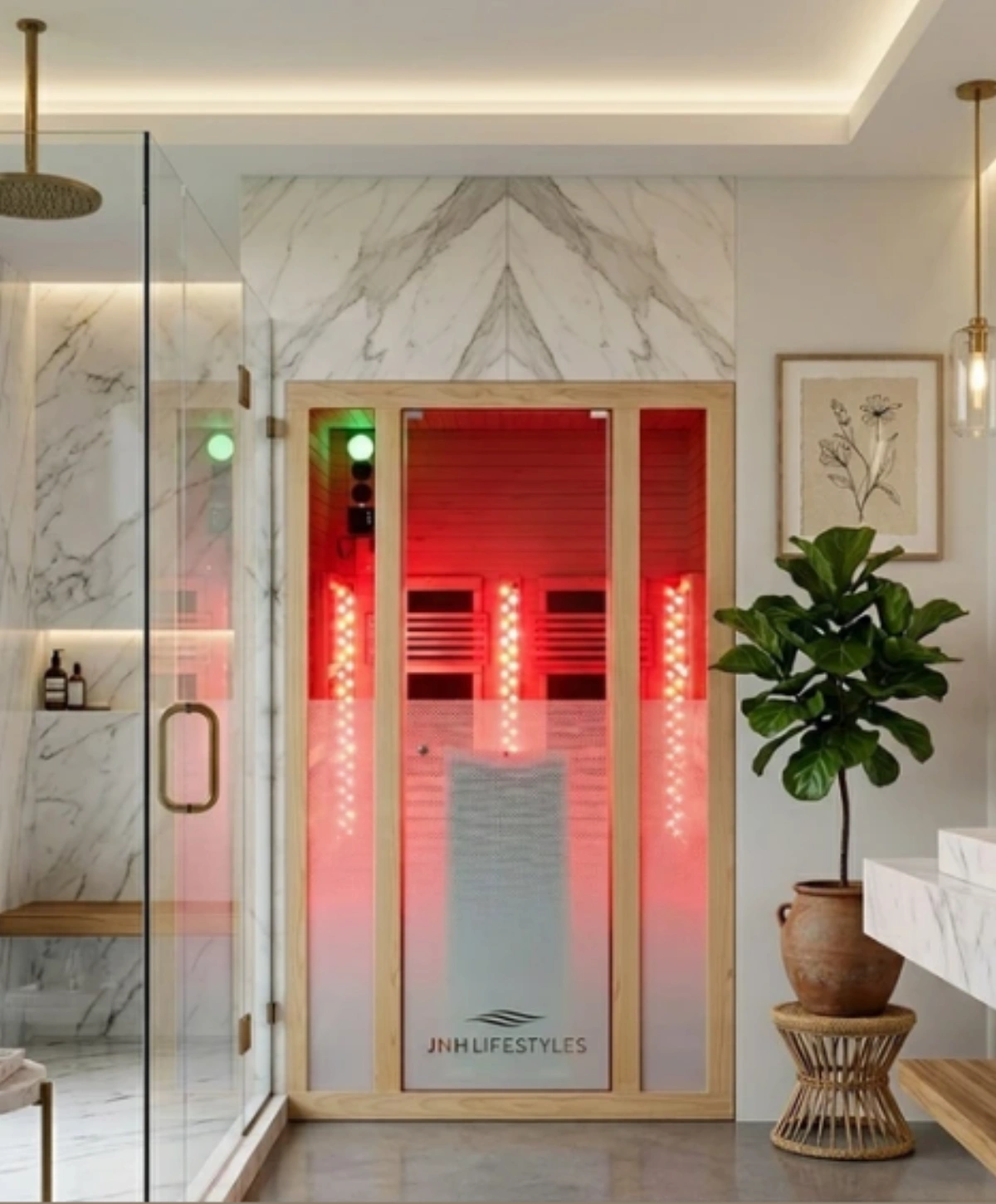 JNH Lifestyles Arki Duo 2-Person Red Light Therapy Infrared Sauna
