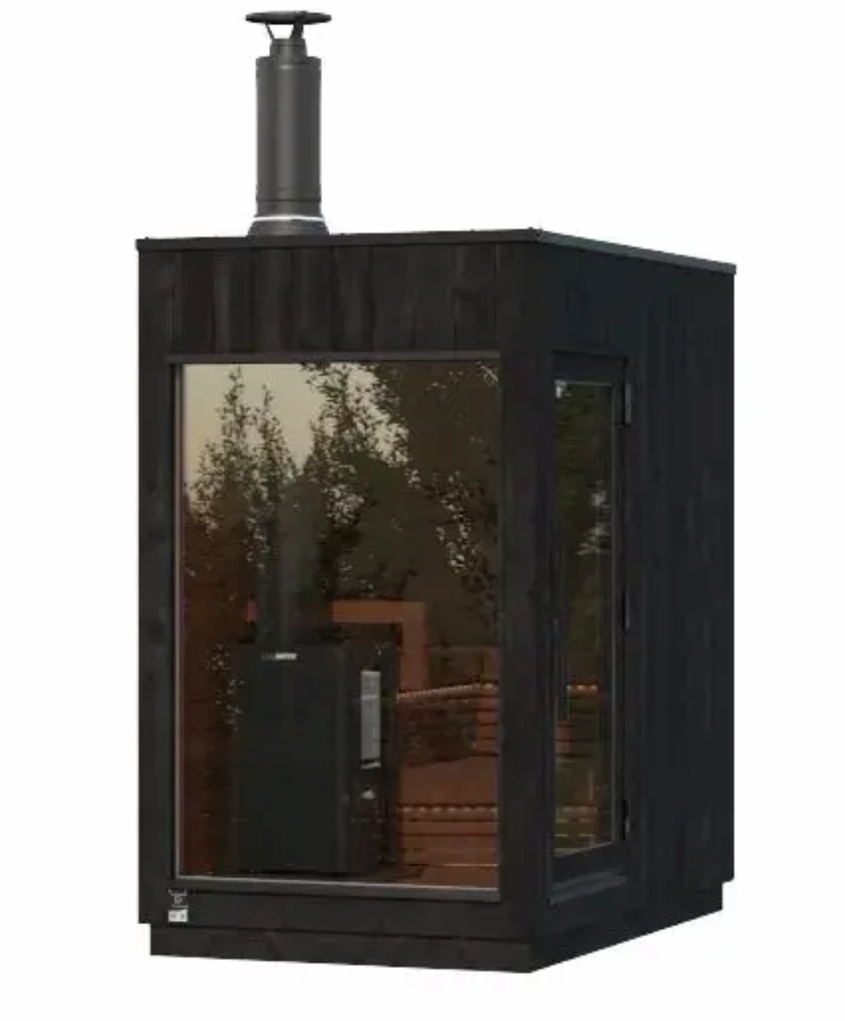 Kirami FinVision S Misty outdoor sauna with wood-burning heater