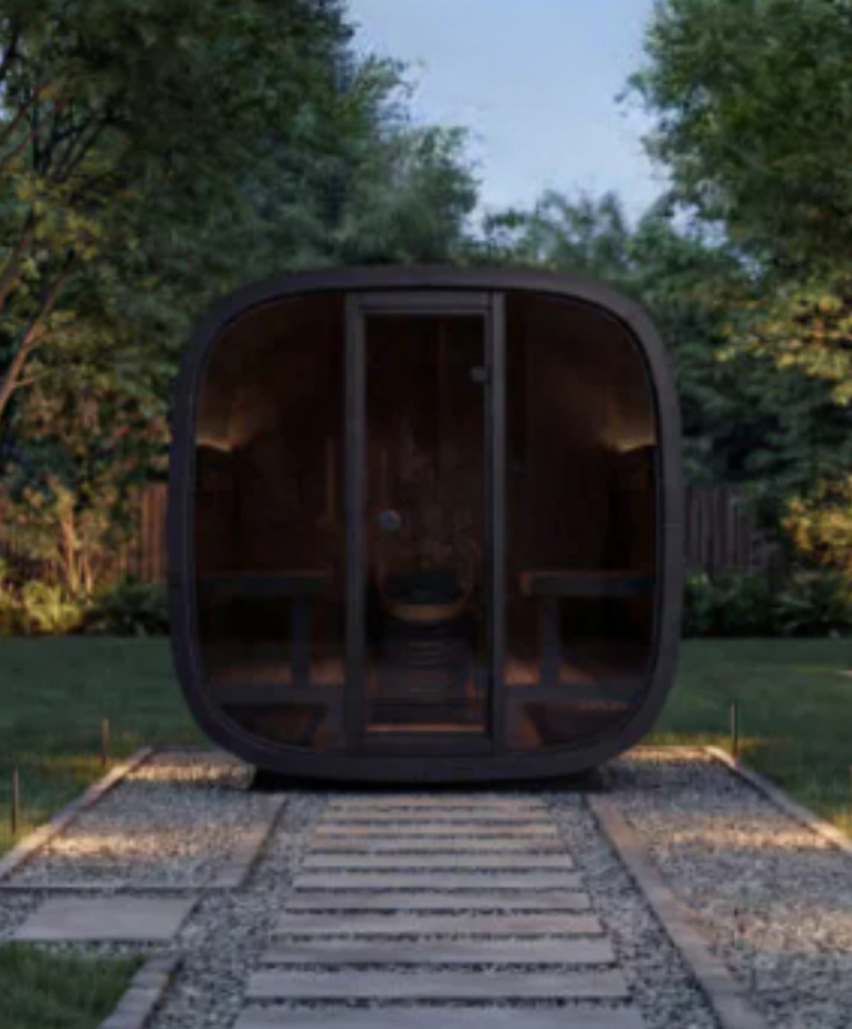 Leil Black Cube outdoor sauna