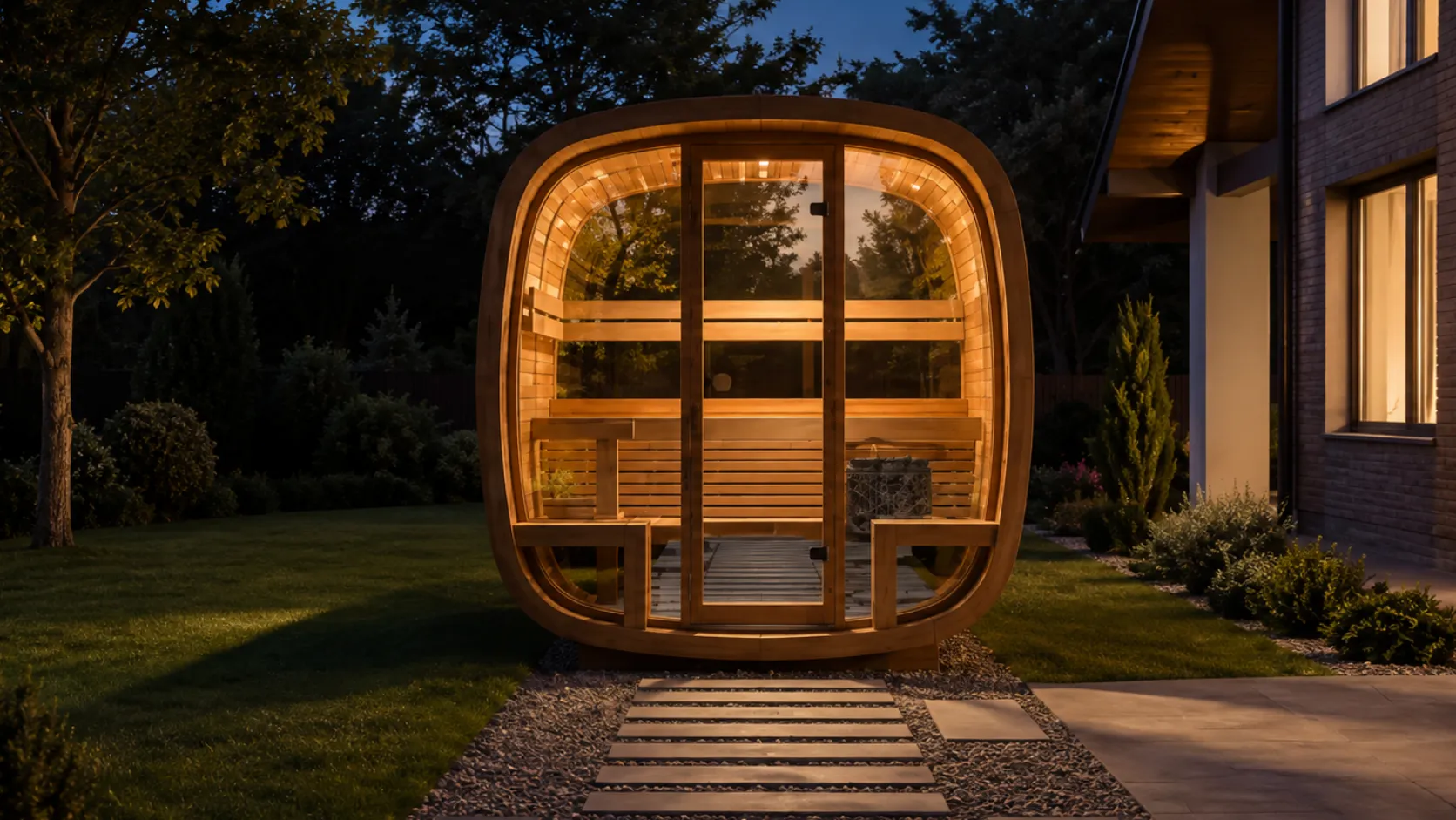 Leil Dice outdoor sauna