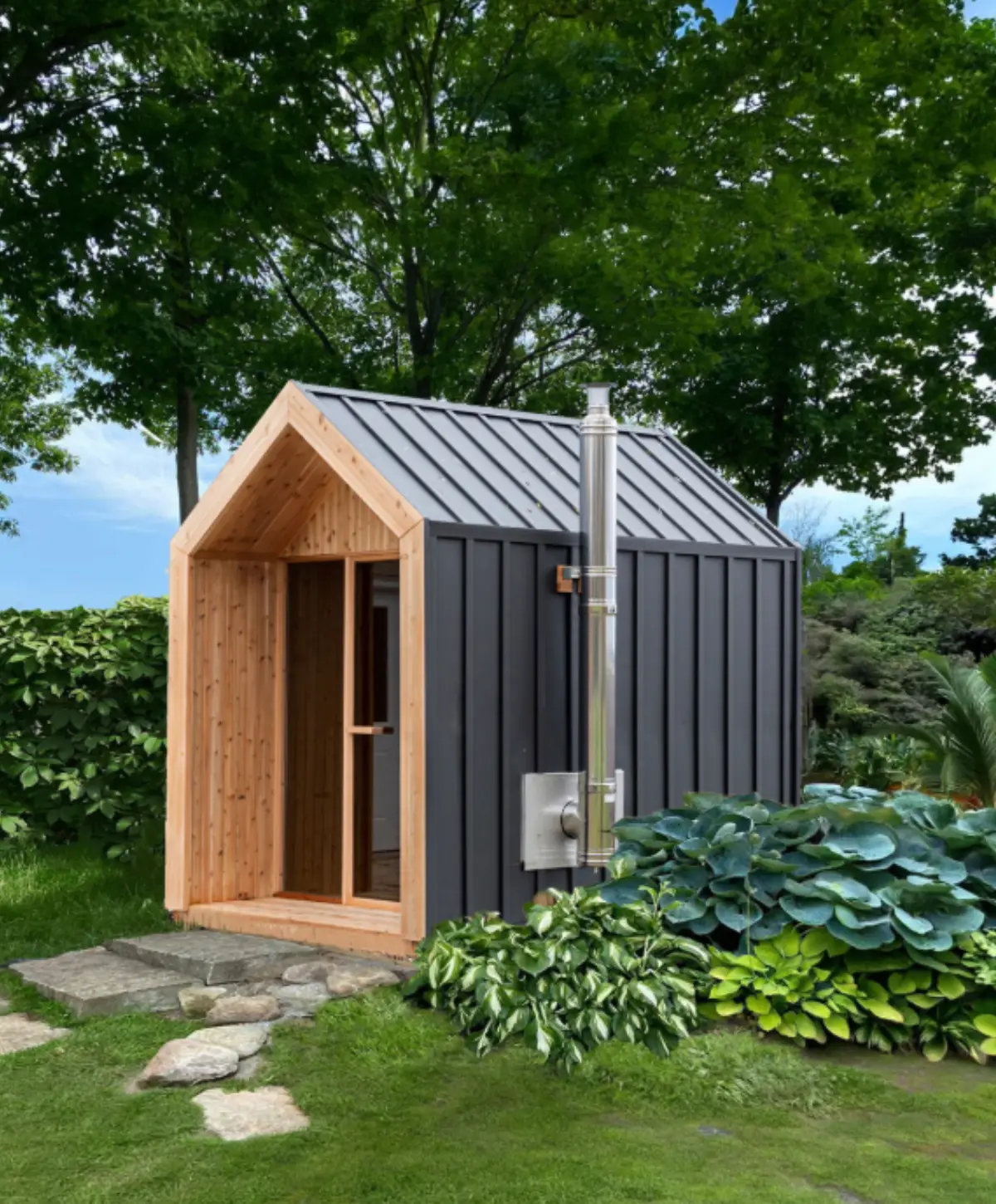 LeisureCraft Pure Cube Hudson outdoor sauna