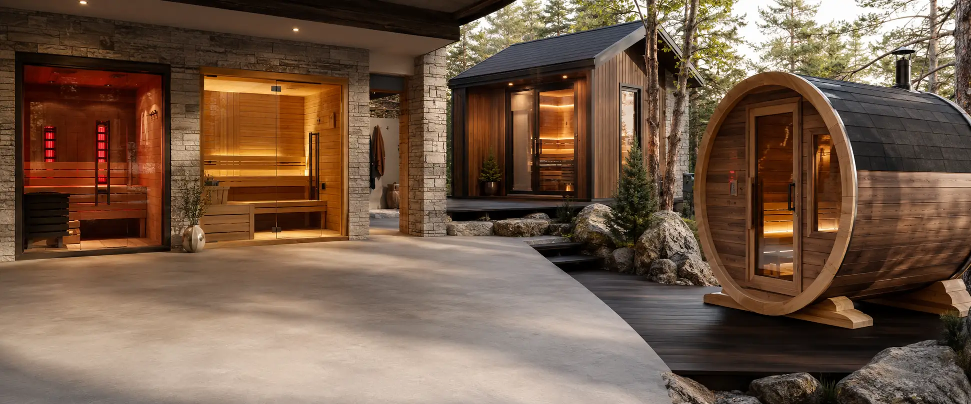 Luxury home sauna styles comparison