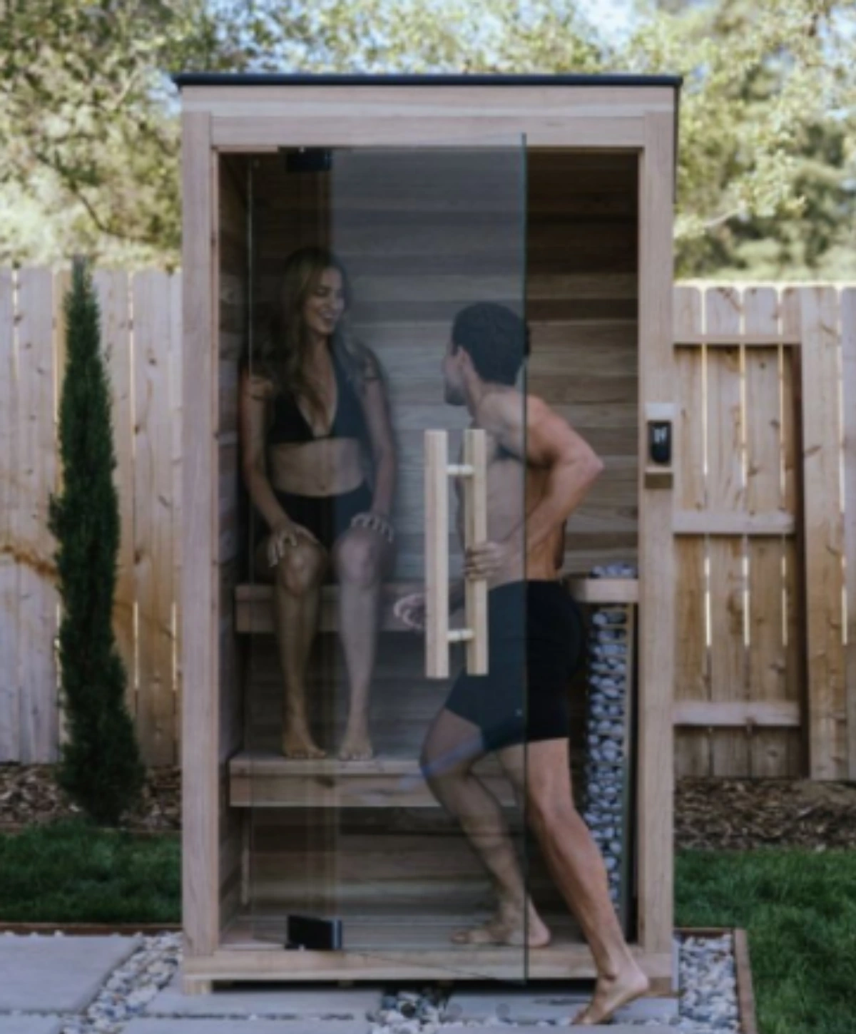 Plunge The Sauna Mini outdoor cedar sauna