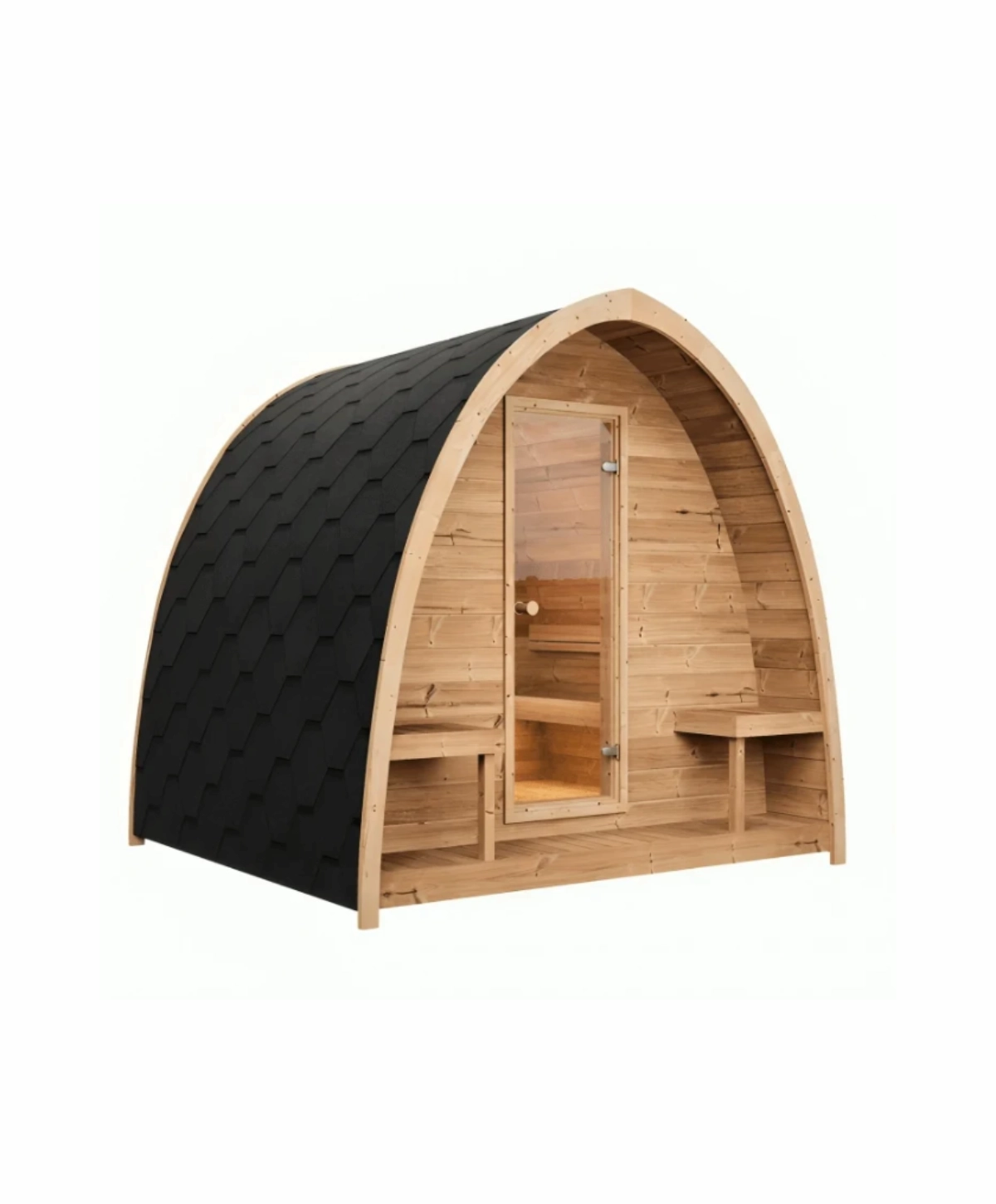 SaunaLife G3 6-person outdoor pod cabin sauna