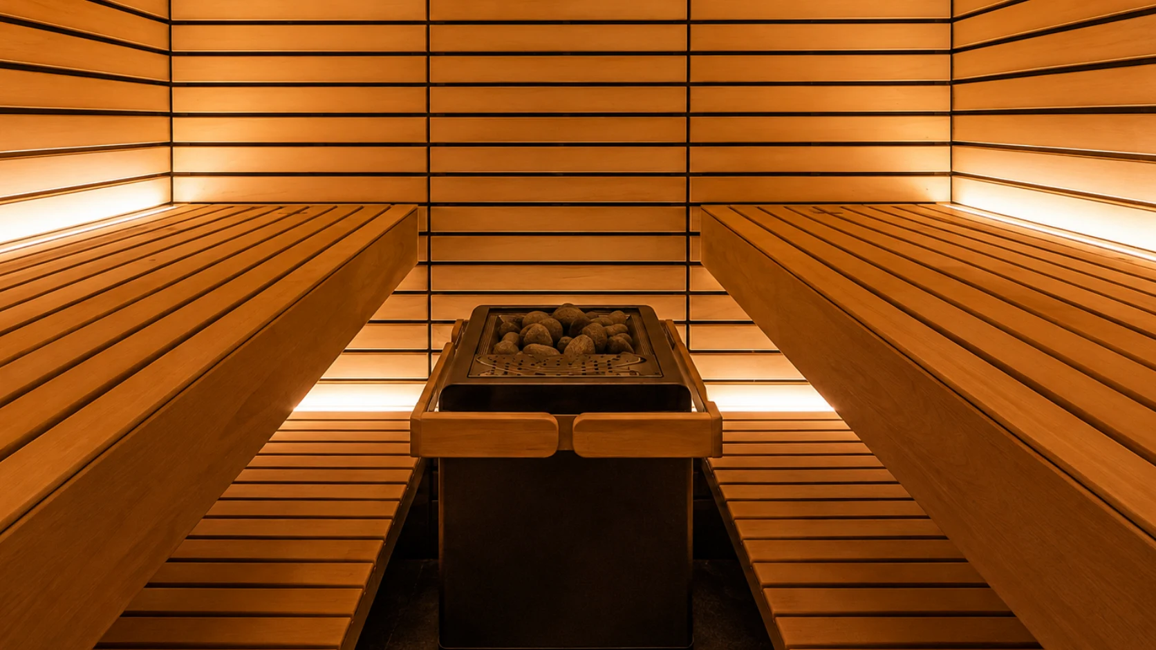Sentiotec traditional sauna interior