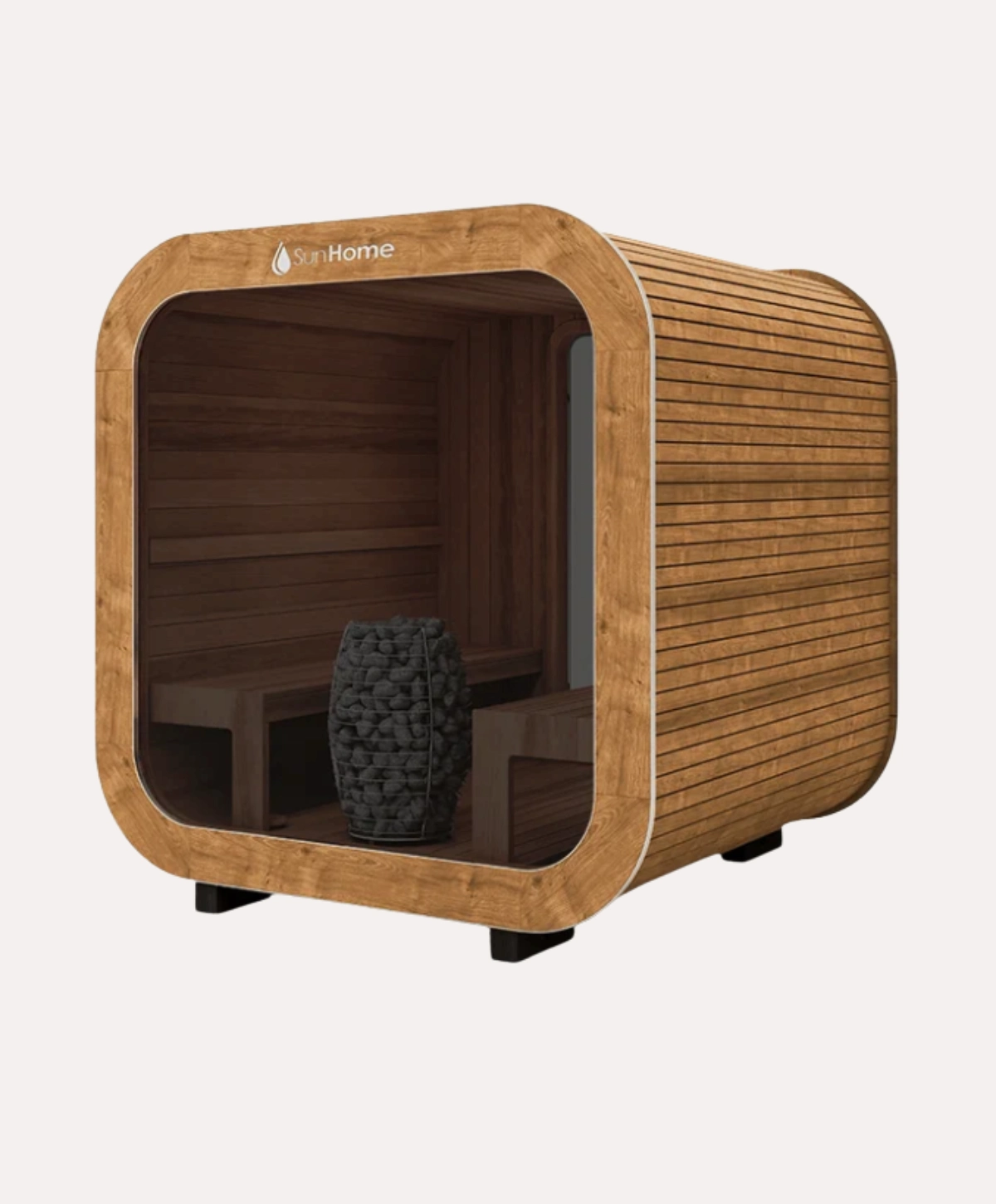 Sun Home Solaris 6-person traditional outdoor sauna with wood exterior