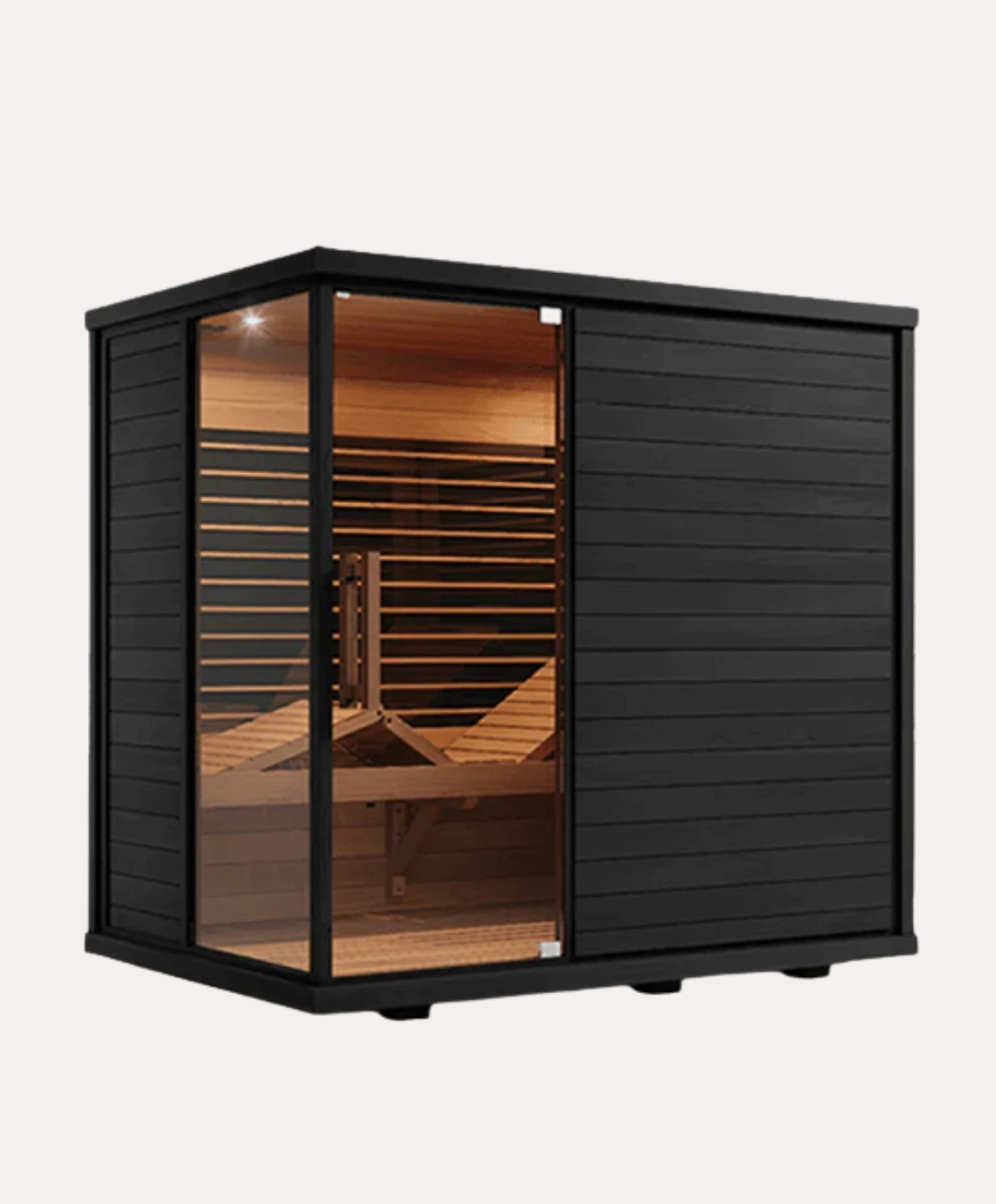 Sun Home Solstice 4-person far-infrared indoor sauna with black exterior