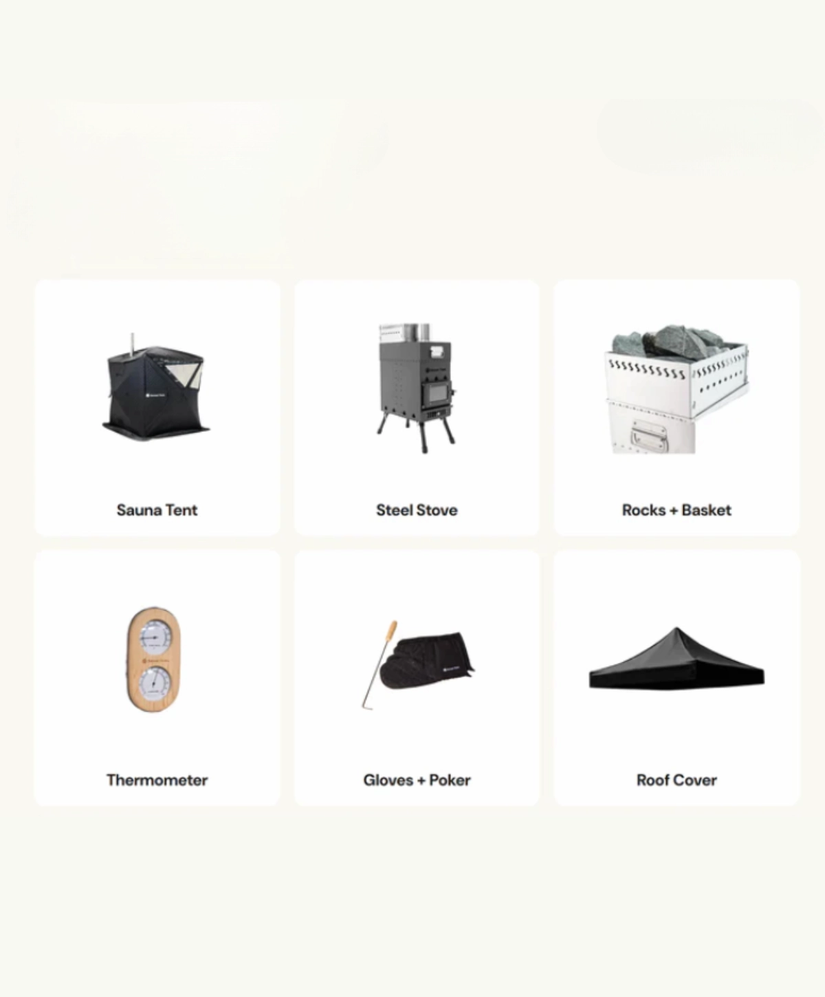 Sweat Tent portable sauna standard bundle contents