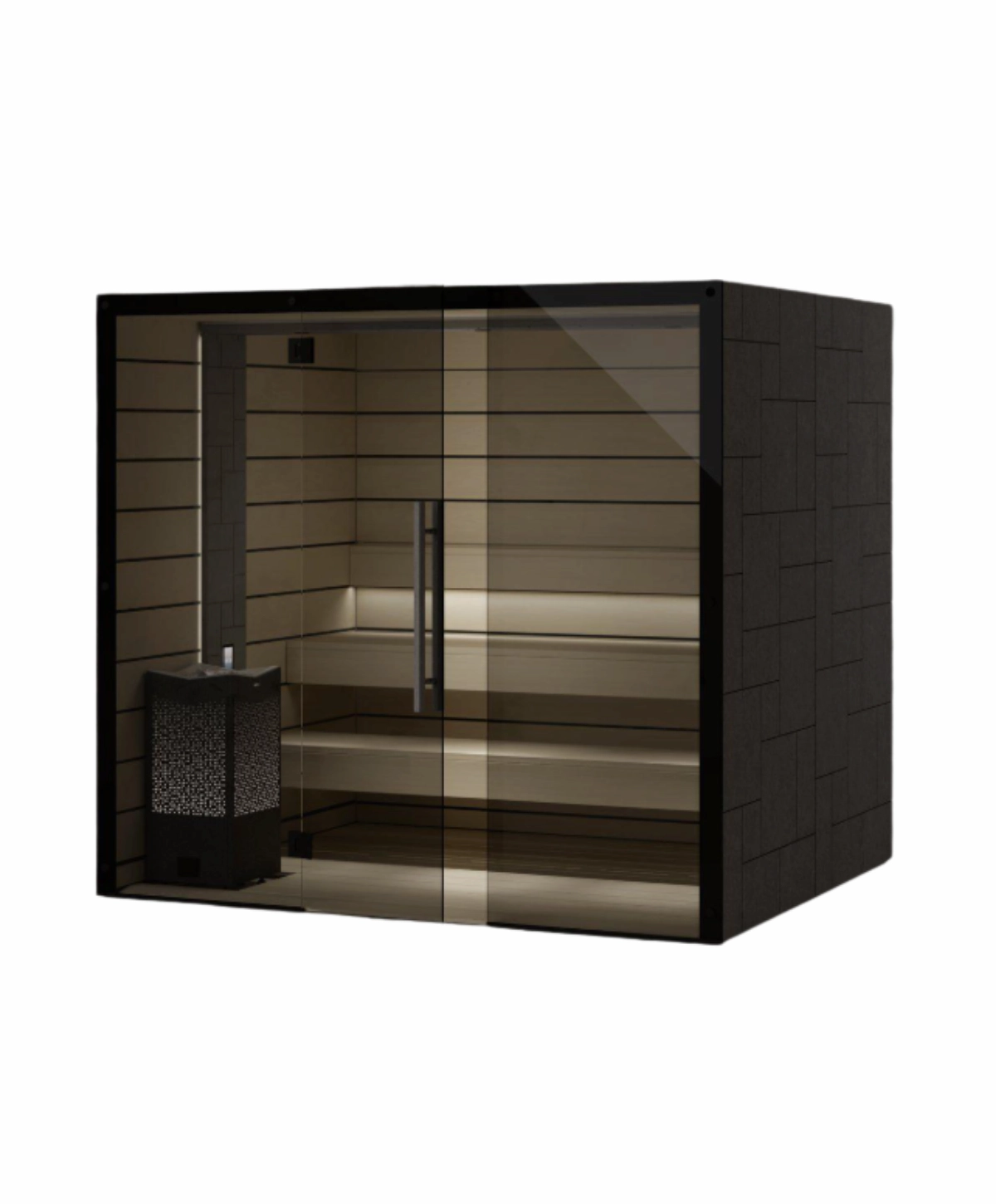 Tylö Reflection Glass Front Wide sauna room with glass front