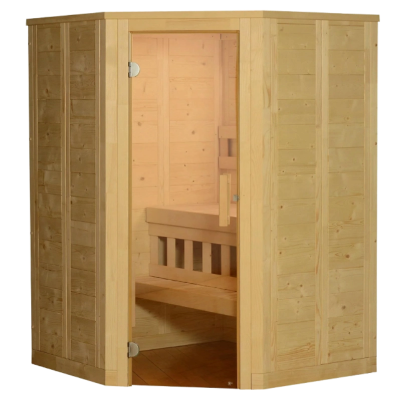 Almost Heaven Sutton two-person indoor traditional sauna with glass door