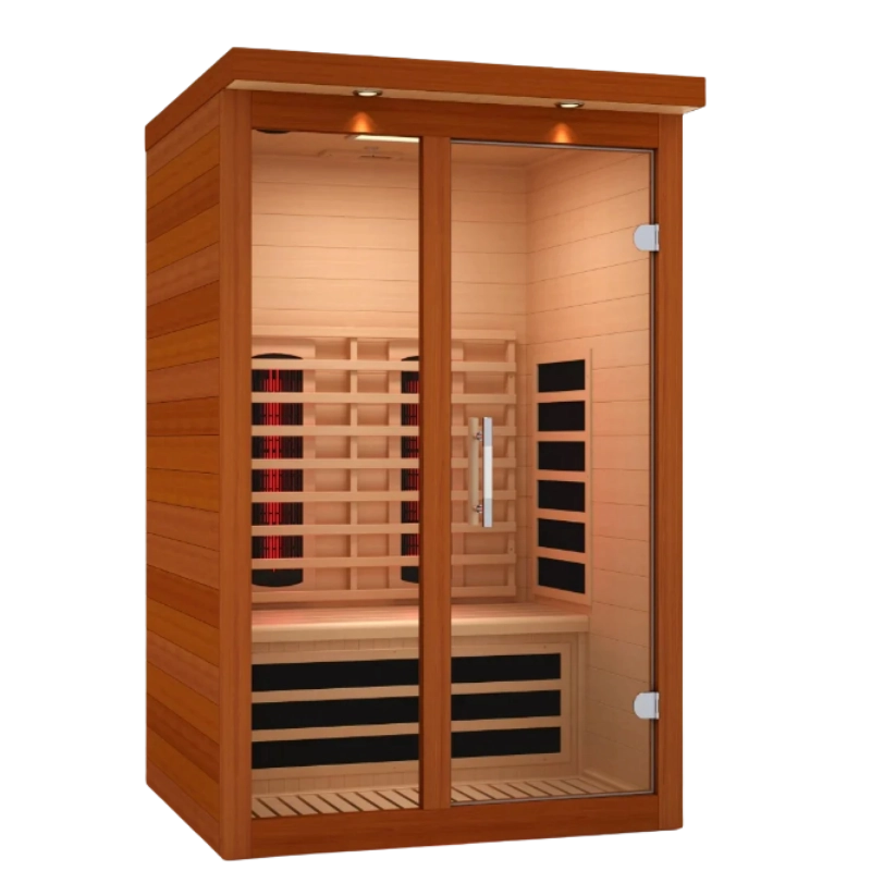 Dynamic Llumeneres two-person full-spectrum near-zero EMF infrared sauna