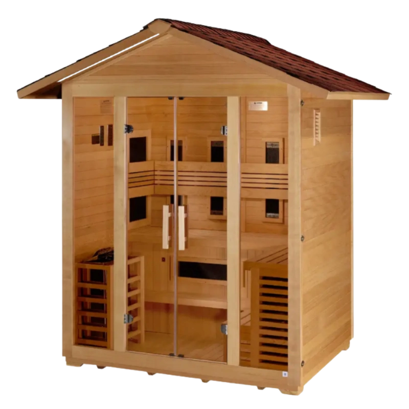 Golden Designs Gargellen 5-person outdoor hybrid sauna