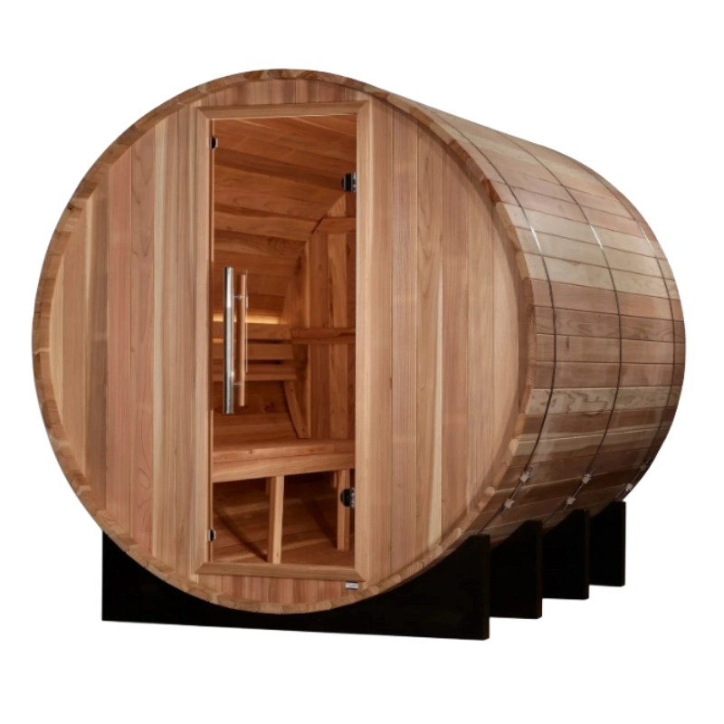 Golden Designs Klosters 6-person outdoor cedar barrel sauna