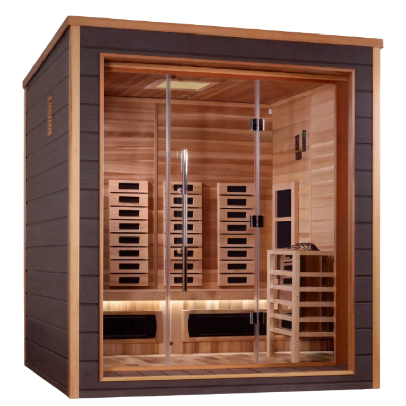 Golden Designs Visby 3-person outdoor hybrid sauna