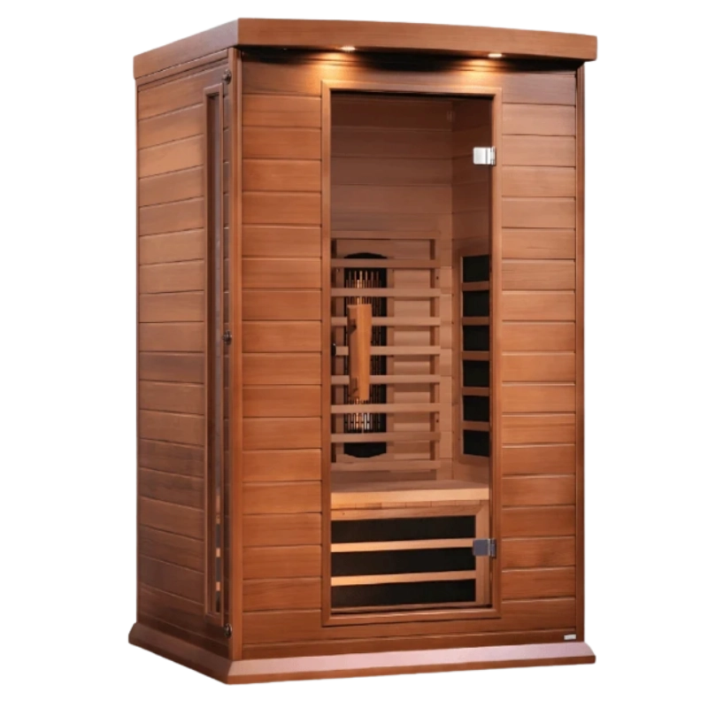 Maxxus 2-person full-spectrum infrared sauna in Canadian red cedar