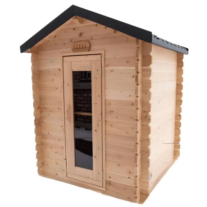 Dundalk LeisureCraft Granby CTC66W 2–3 person outdoor cabin sauna with glass door