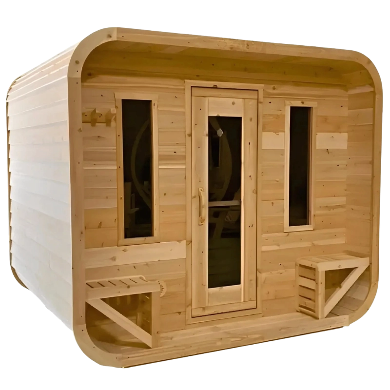 True North Quattro white cedar outdoor cabin sauna kit